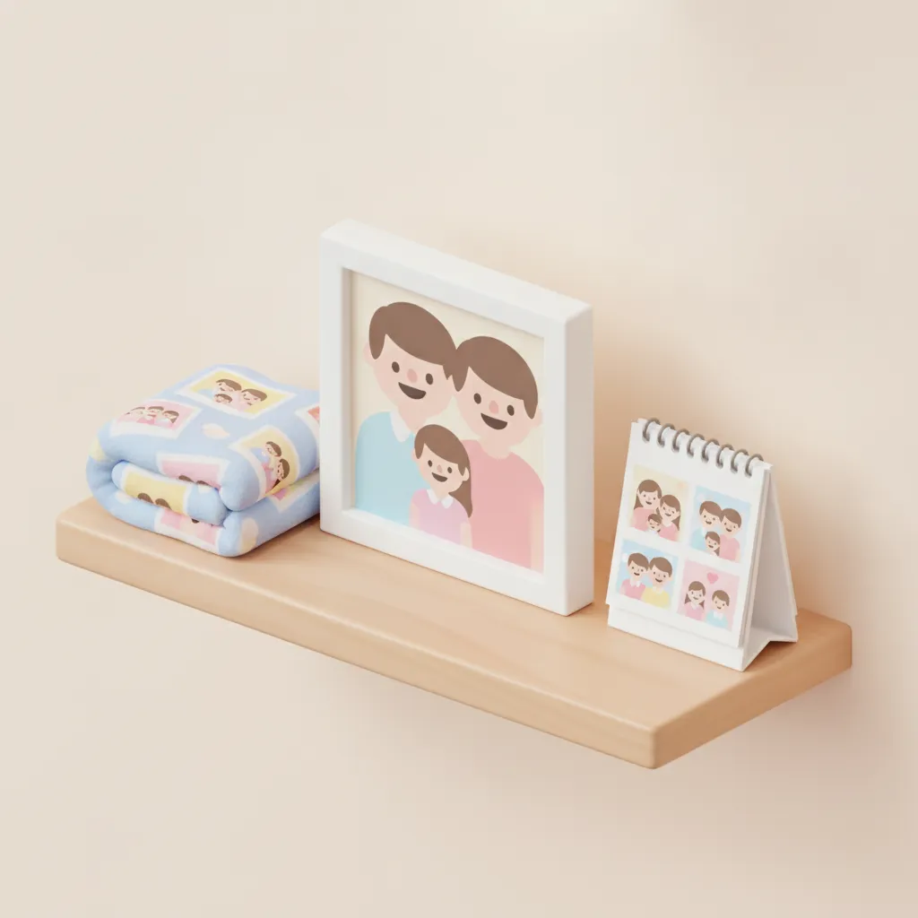 A personalized family photo gift and keepsake items