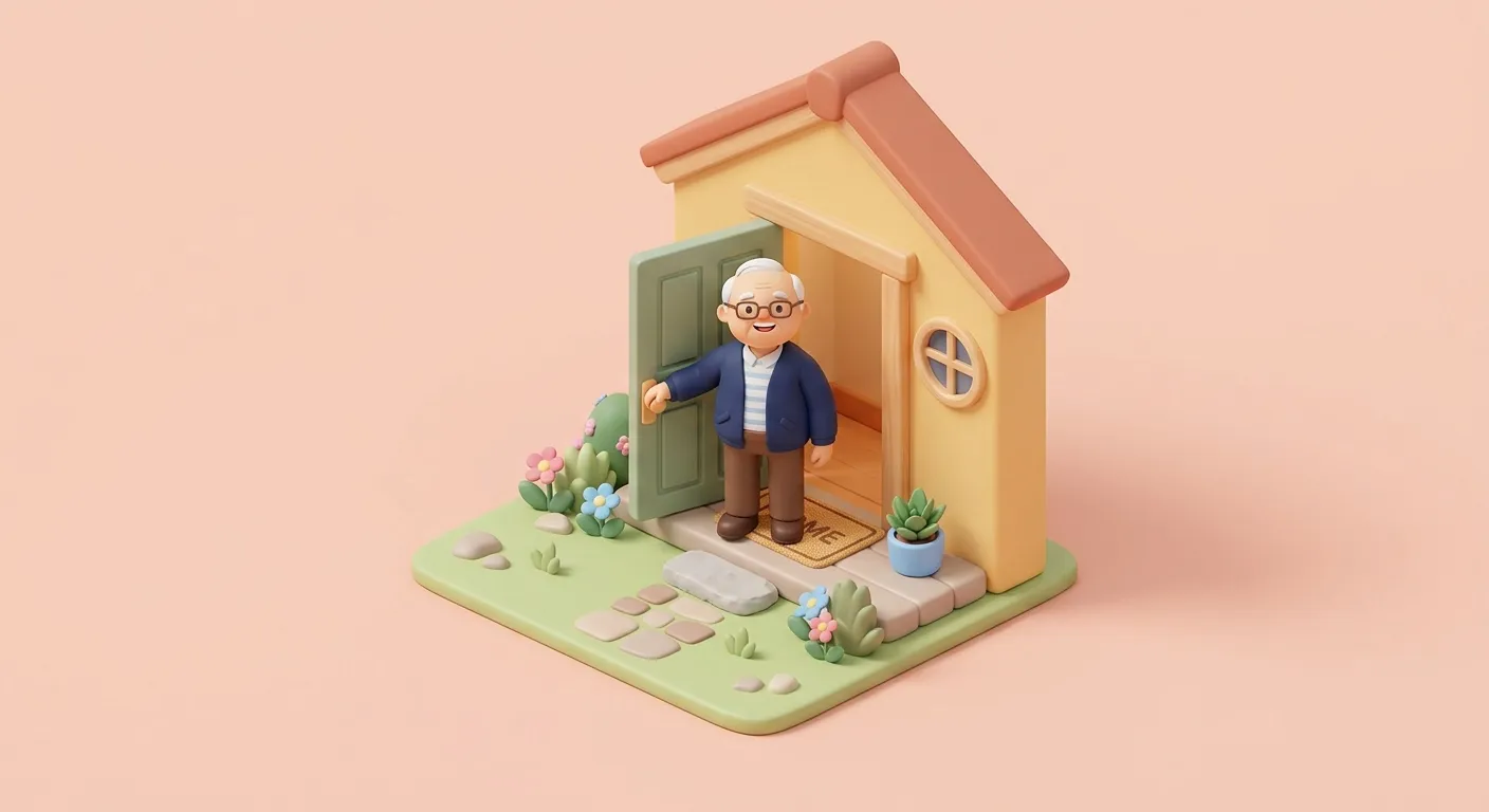 Elderly parent sitting alone in their living room, refusing help from family