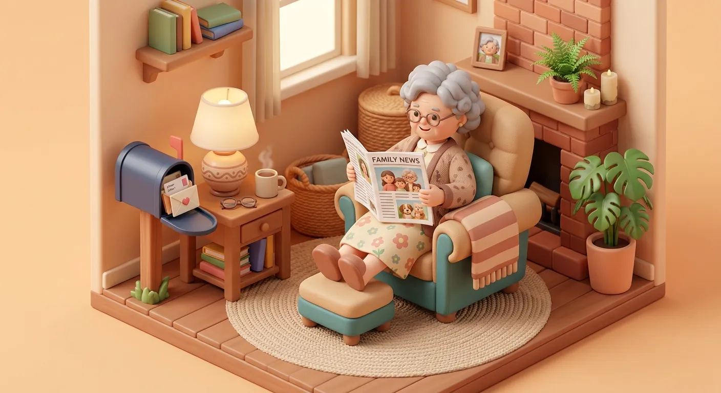A family member helping a senior stay safe online