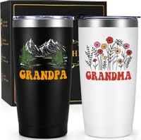Insulated travel tumbler set