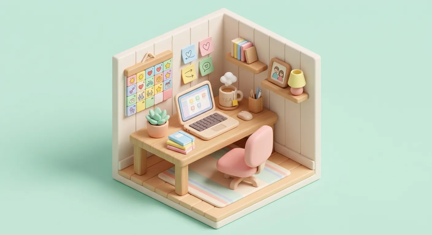 A stressed but resilient parent managing a busy household