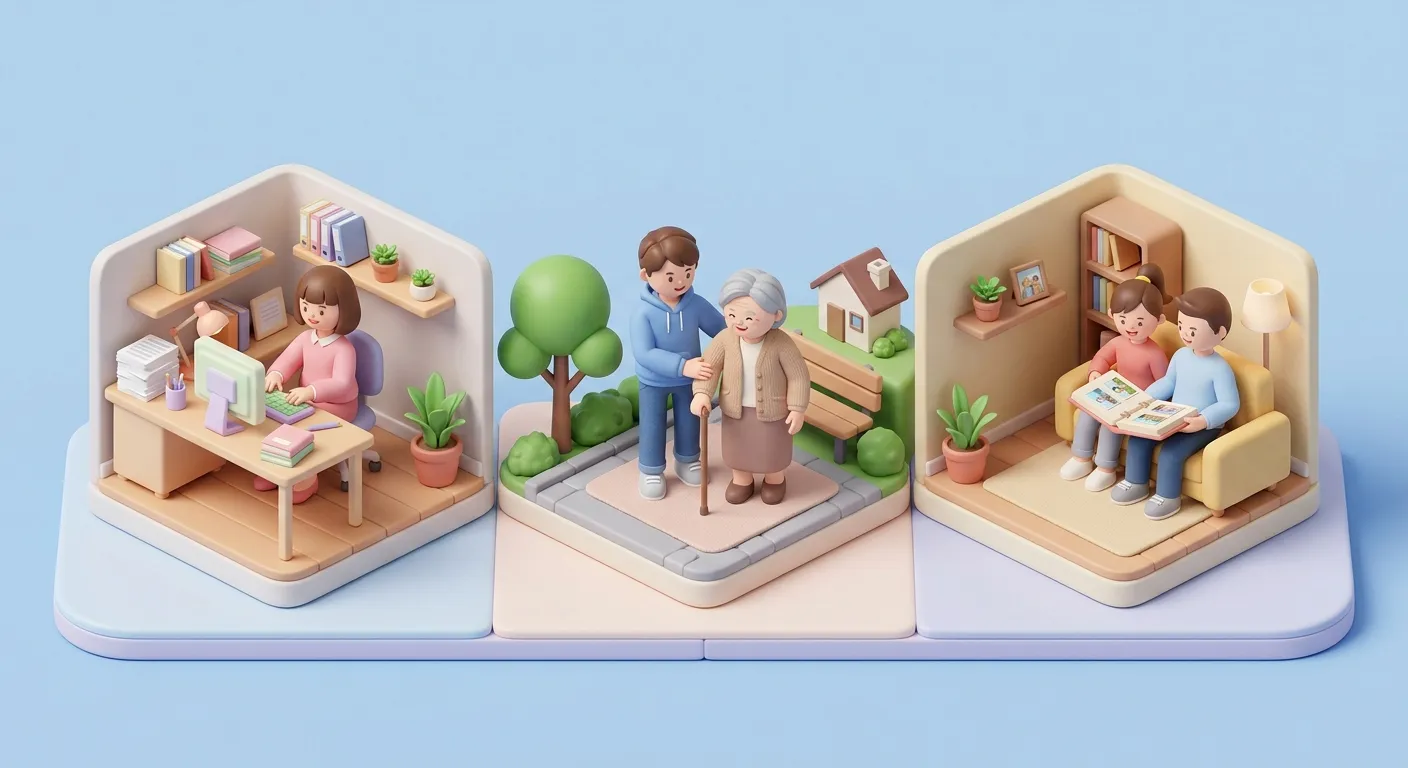 Different siblings helping in different ways